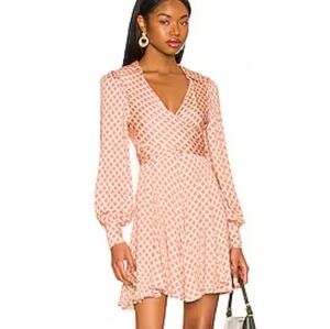 Free People It Takes Two Sleeve Backless Mini Dress in Ivory Combo Size Medium